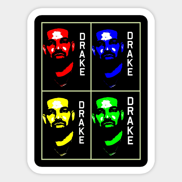 Drake (pop art) Sticker by d1a2n3i4l5